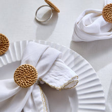 Load image into Gallery viewer, The Saharah Set of Four Rattan Napkin Rings
