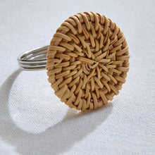 Load image into Gallery viewer, The Saharah Set of Four Rattan Napkin Rings
