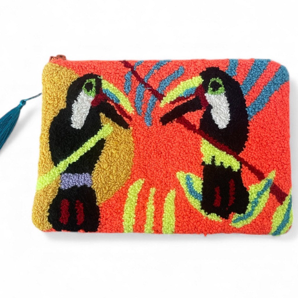The Toucan Tufted Clutch