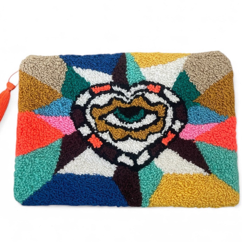 The Heart Tufted Clutch
