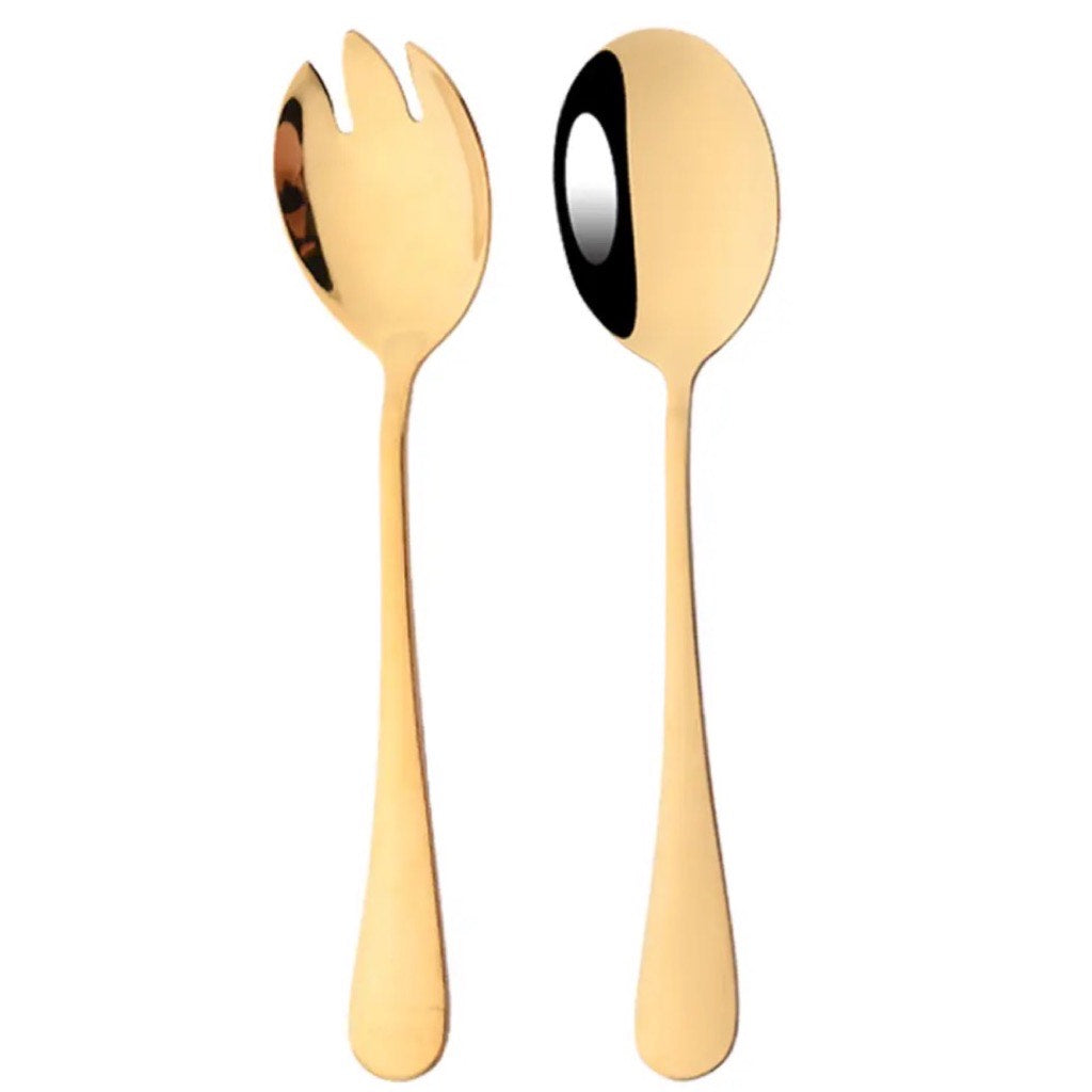 The Salad Serving Cutlery Set In Gold