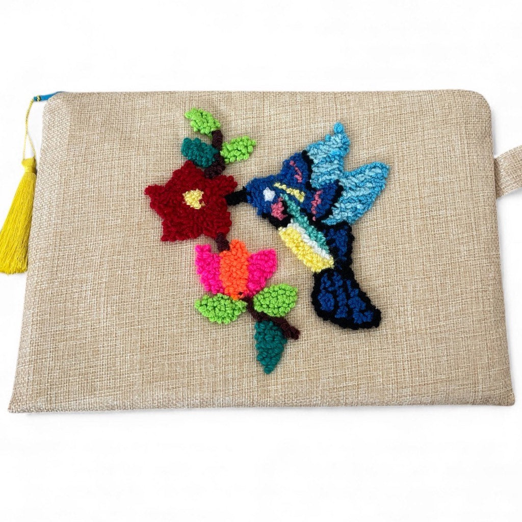 The Hummingbird Jute Clutch