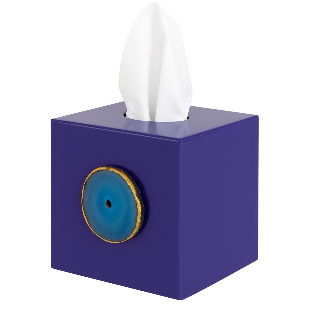 The Legacy Agate Tissue Box in Navy
