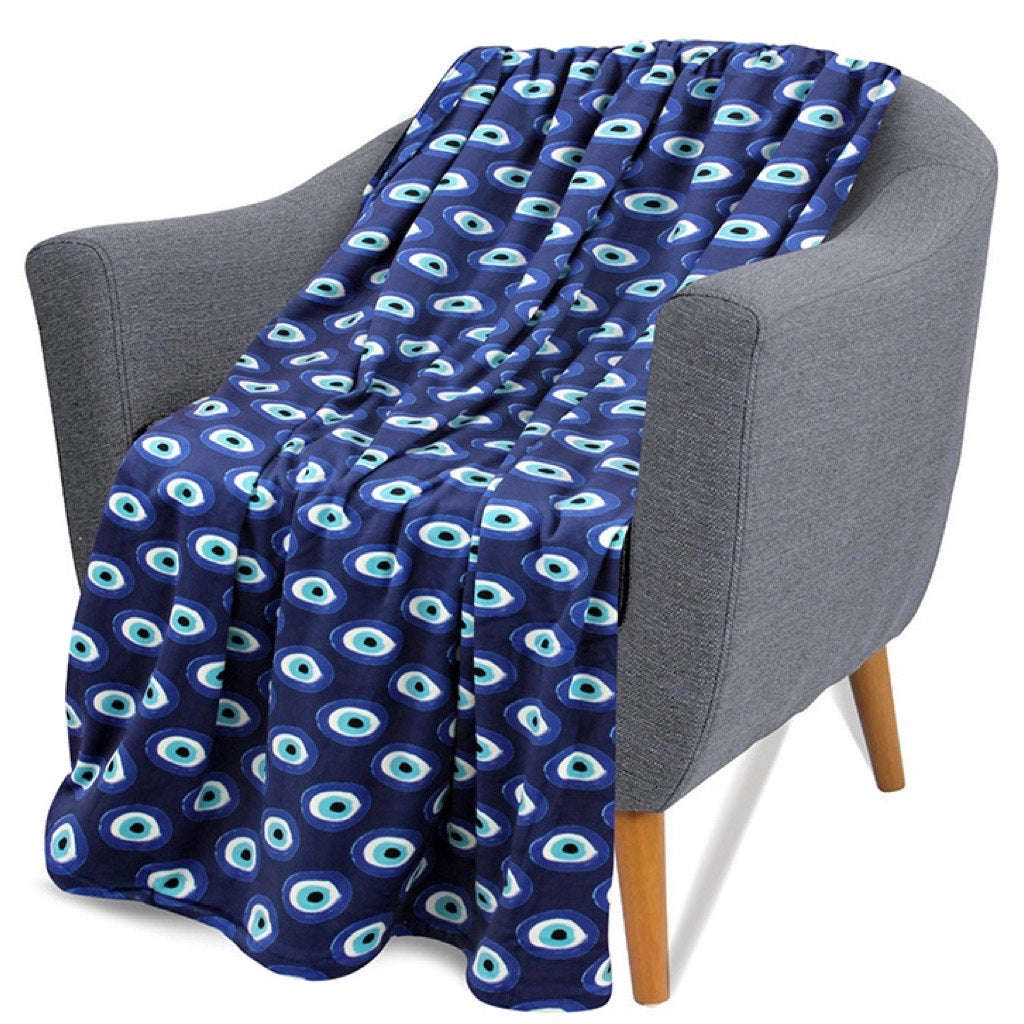 The Greek Eye Blanket in Deep Blue