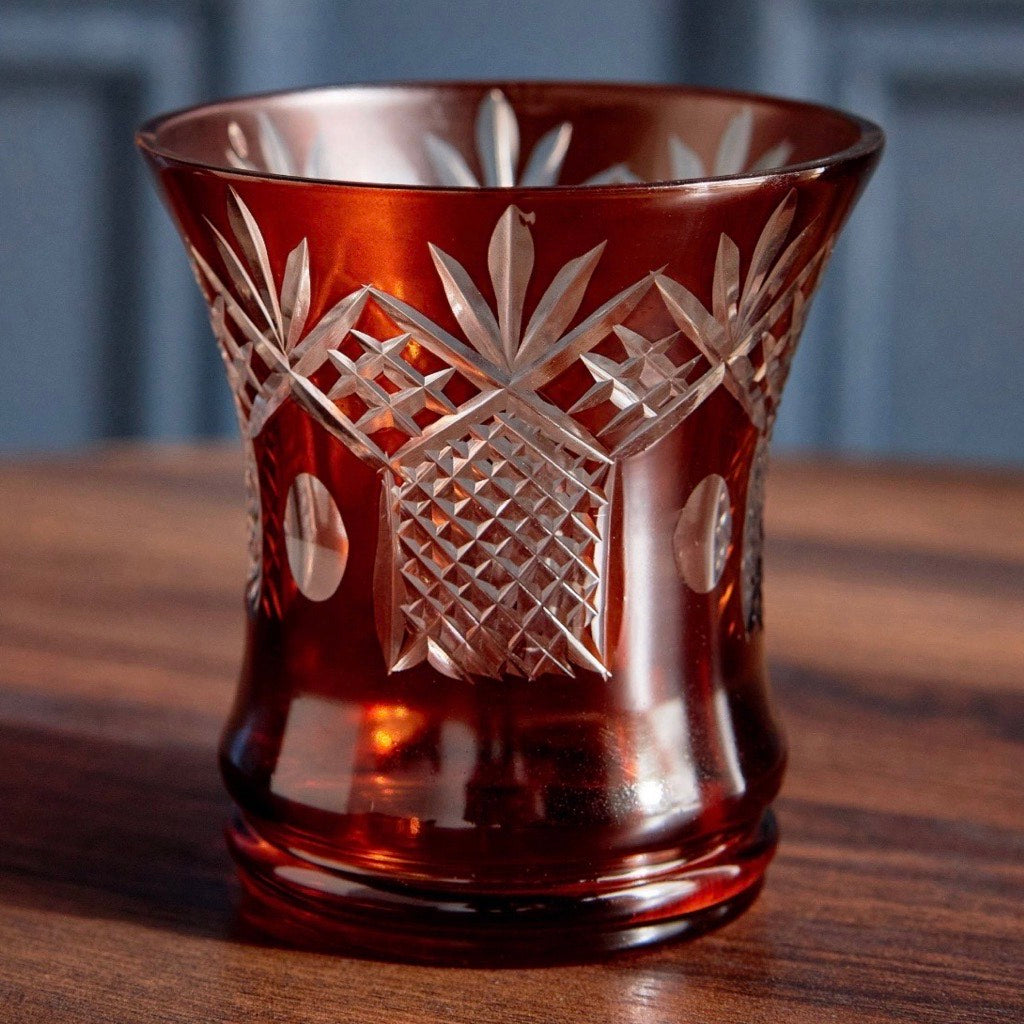 The Amber Murano Candle Holder