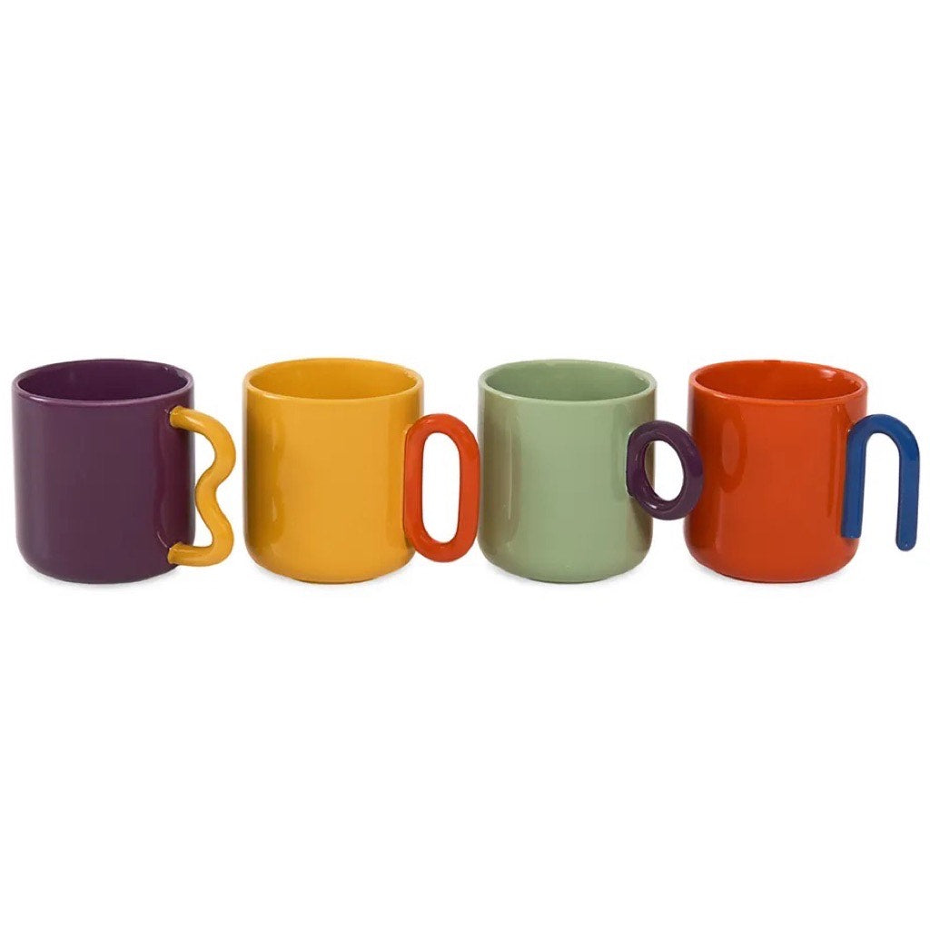 The Tivee Set of Four 350 ml Mugs - Colorful