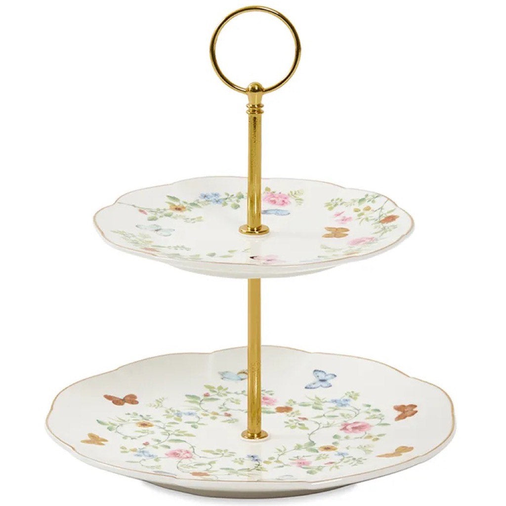 Dancing Butterflies- The Two Tier Cake Stand