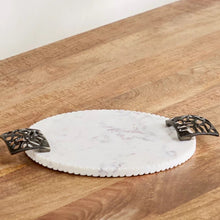Load image into Gallery viewer, The Genesis Round Marble Serving Board
