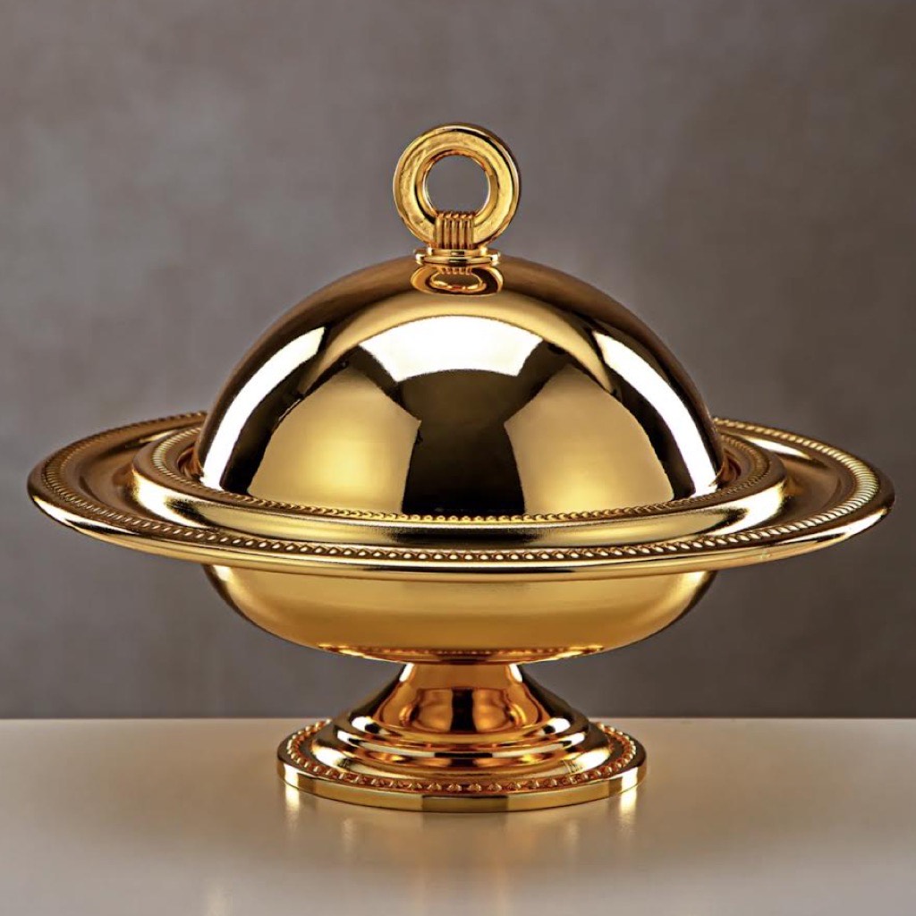 The Monarch Tamr/Chocolate Dish In Gold