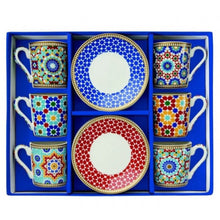 Load image into Gallery viewer, The Marrakesh Collection: The Box of Six Espresso Cups &amp; Saucers
