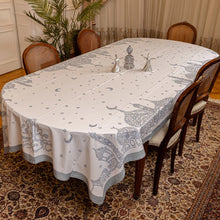 Load image into Gallery viewer, The Lailaty Shimmery Grey Rectangular Table Cloth
