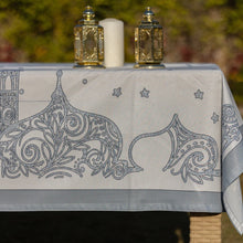 Load image into Gallery viewer, The Lailaty Shimmery Grey Rectangular Table Cloth
