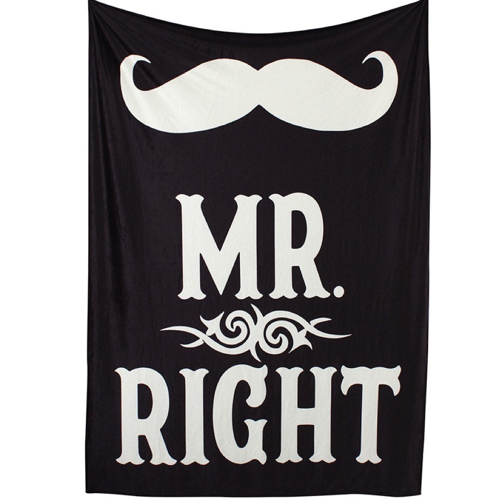 Mr Right Velvet Blanket