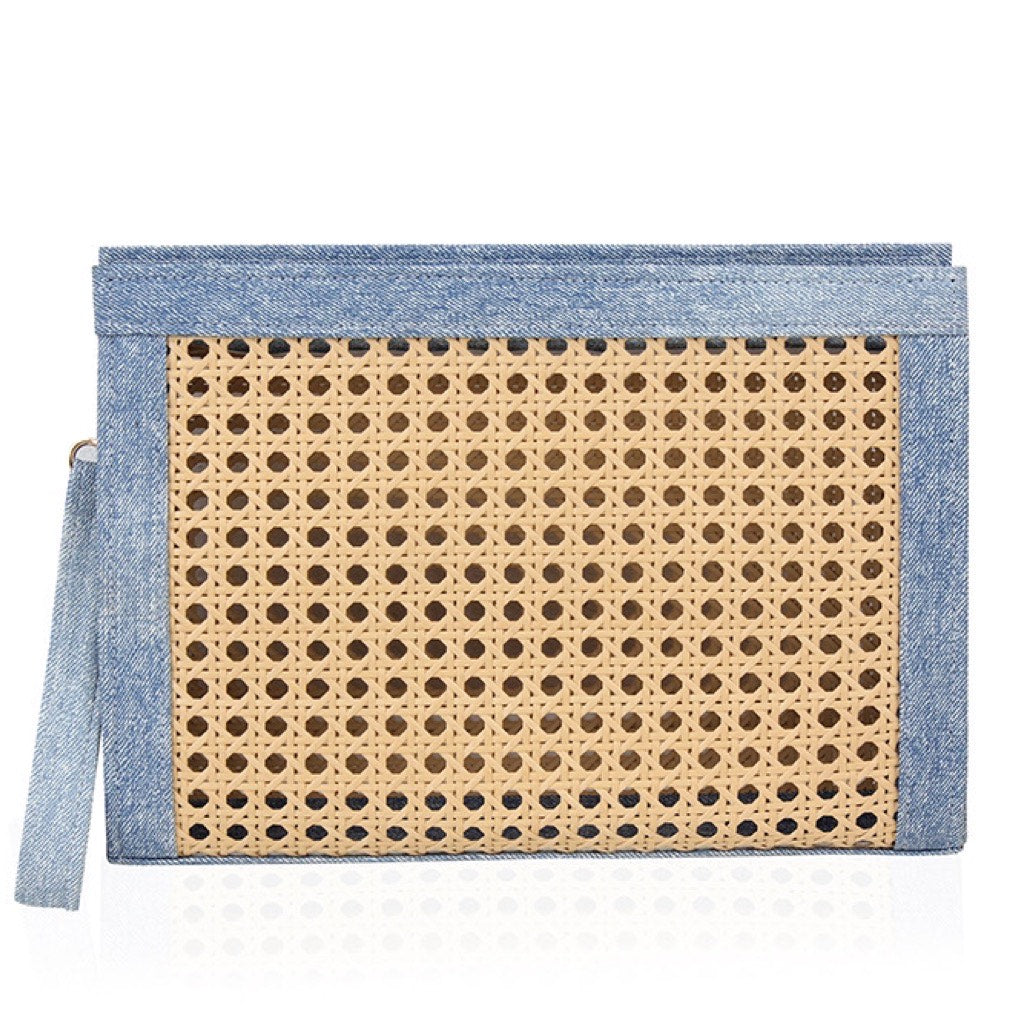 The Canne Clutch in Denim