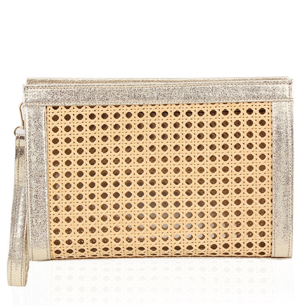 The Canne Clutch in Gold