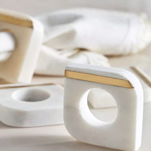 Load image into Gallery viewer, La Carrara Set of Four Napkin Rings
