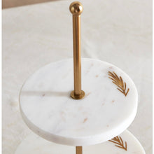 Load image into Gallery viewer, La Blanca Marble Three Tier Serving Stand
