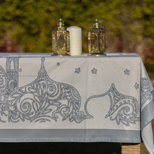 Load image into Gallery viewer, The Lailaty Shimmery Grey Square Table Cloth
