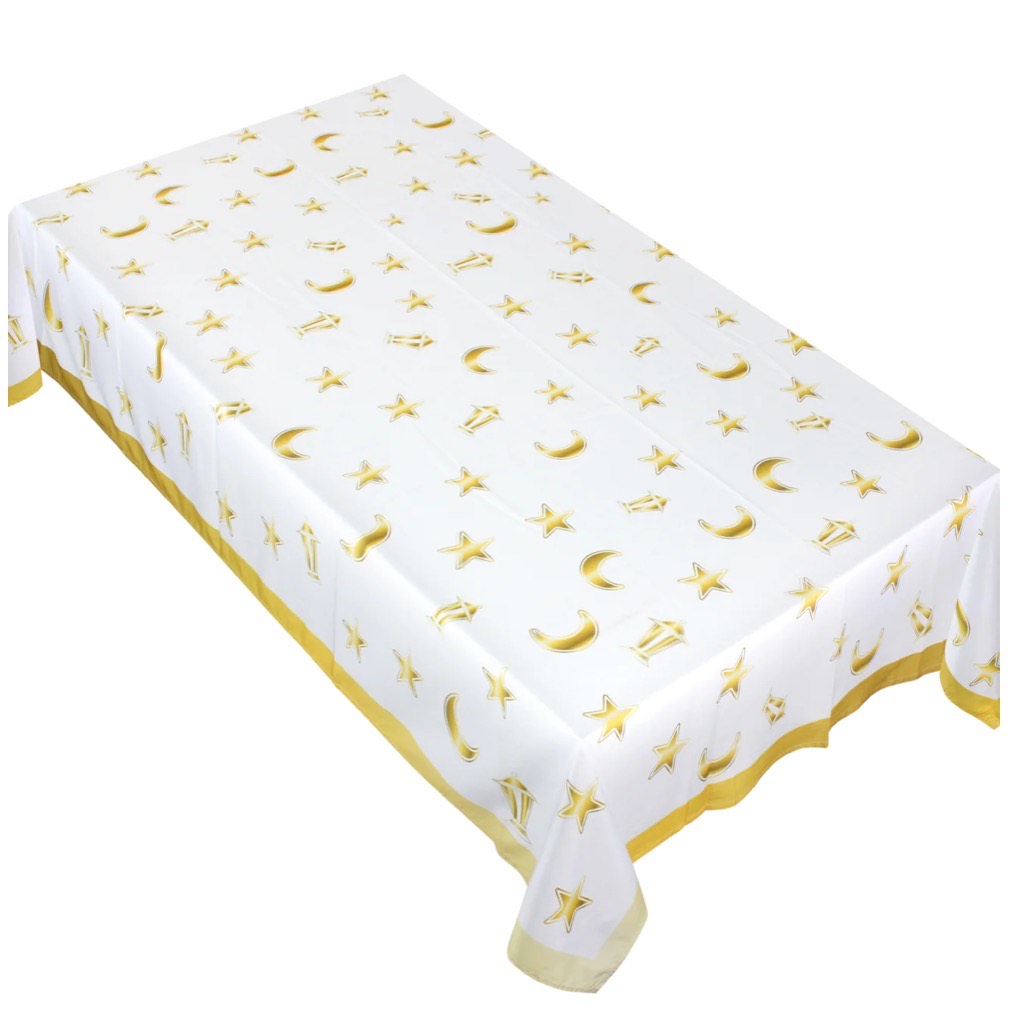 The Golden Lanterns & Stars Rectangular Table Cloth