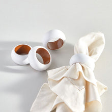 Load image into Gallery viewer, The Ice White Set of Four Napkin Rings
