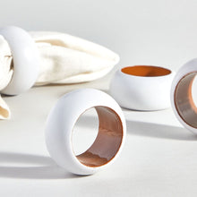 Load image into Gallery viewer, The Ice White Set of Four Napkin Rings
