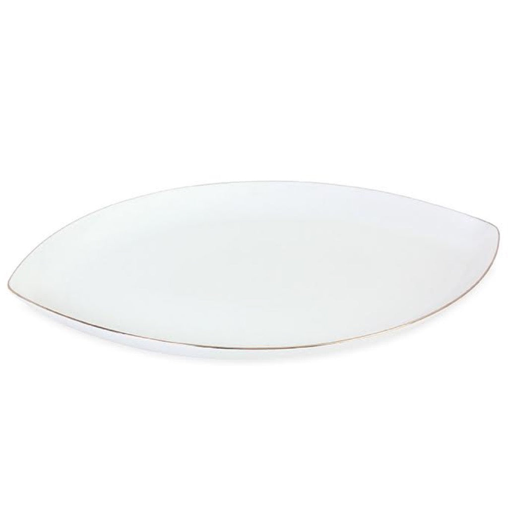 The Argent Porcelain Flat Leaf Platter