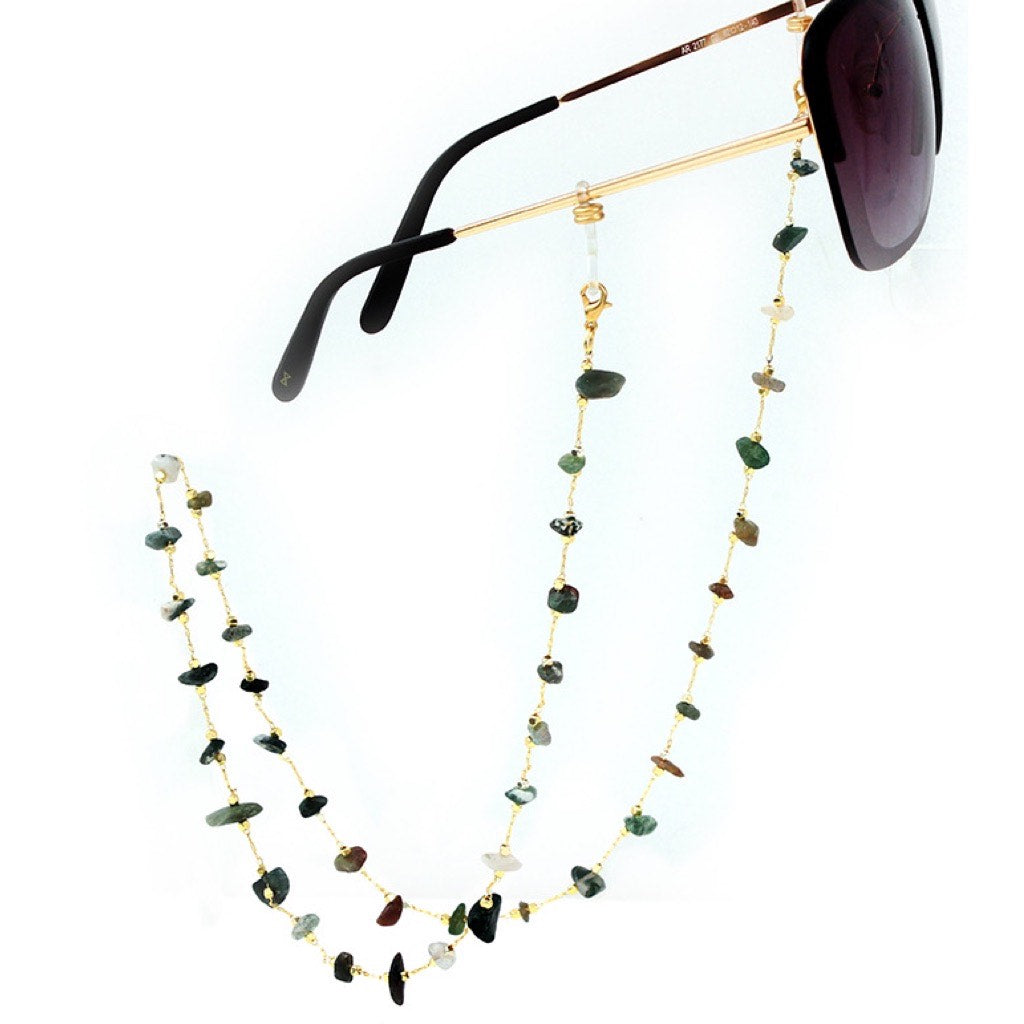 The Green Agate Eyeglass Chain