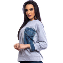 Load image into Gallery viewer, The Denim Pocket Spring Sweatshirt In Grey
