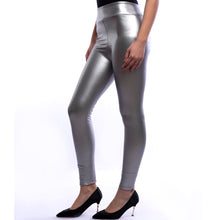 Load image into Gallery viewer, The Latex Leggings In Silver
