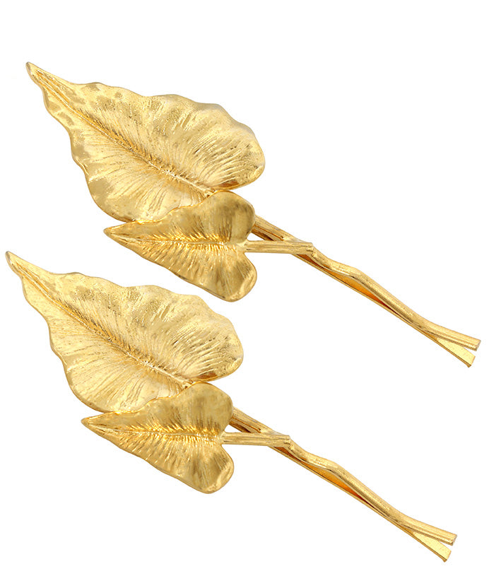 The Golden Leaf Set Of Two Hair Pins