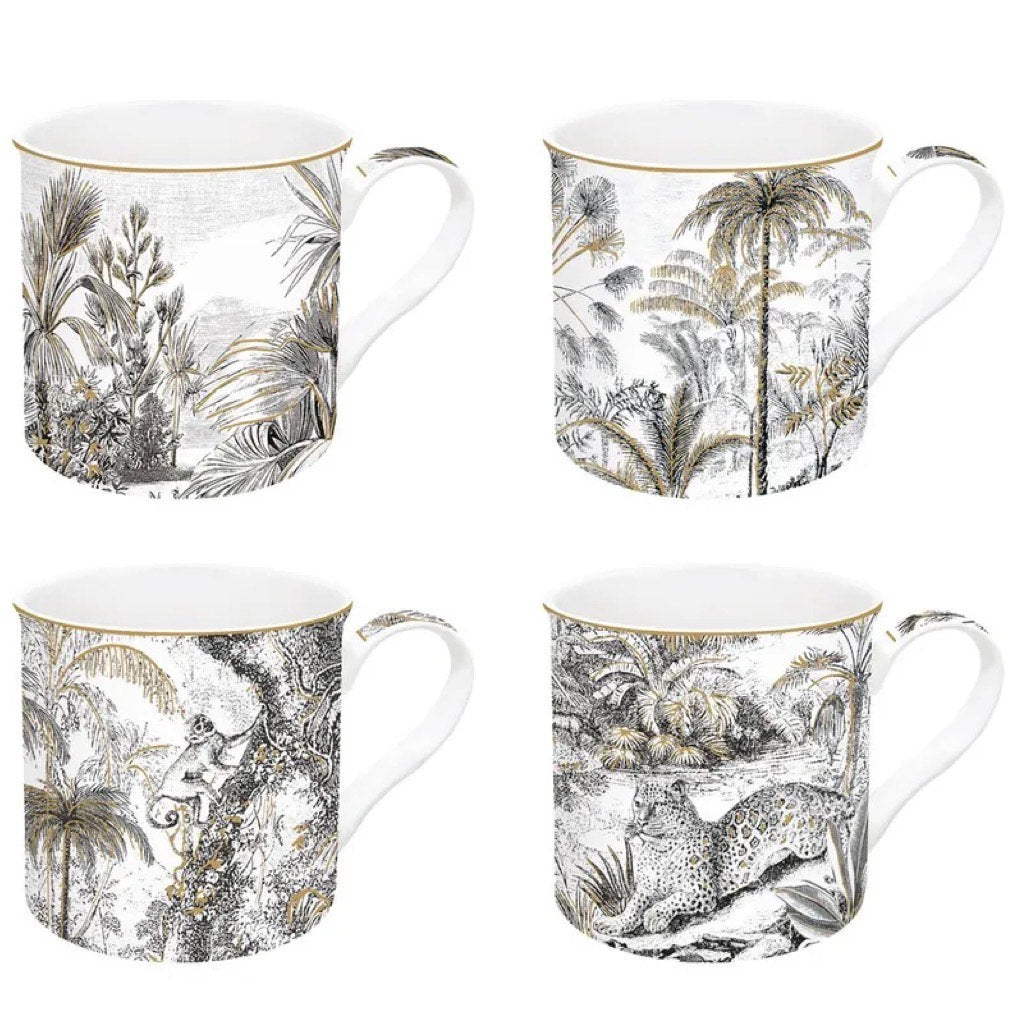 The Retro Jungle Box Of Four Mugs