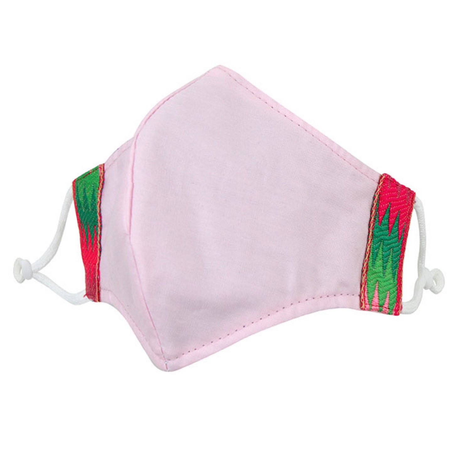 The Embroidered Sides Face Mask In Pink