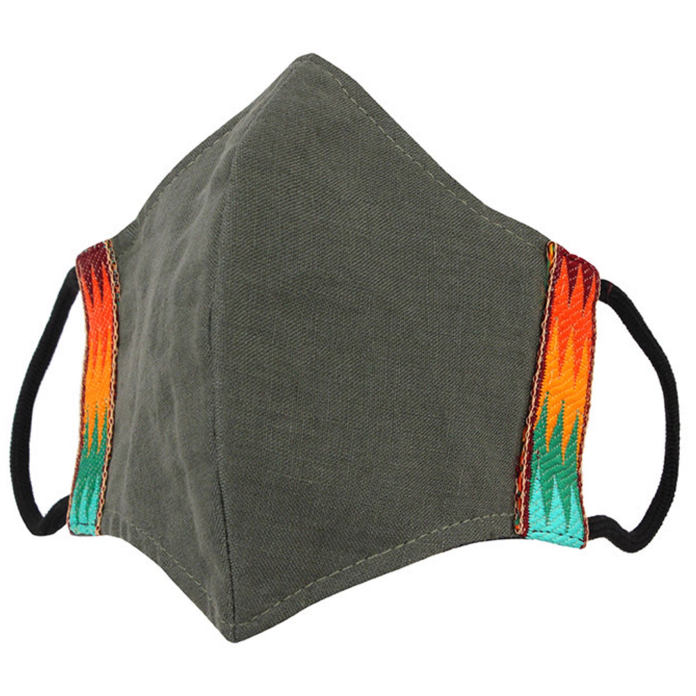 The Embroidered Sides Face Mask In Washed Denim – MAWD