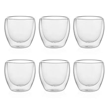 Load image into Gallery viewer, The Double Glass Wall Arabic Coffee Set Of Six Cups
