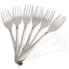 Load image into Gallery viewer, The Hammered Dessert Fork Set Of Six
