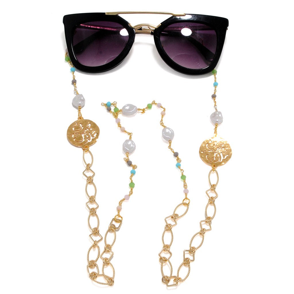 جدتى ملاكى Eyeglass Chain In Pearls