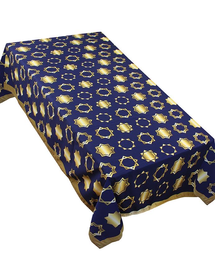 The Arabesque Navy Rectangular Table Cloth